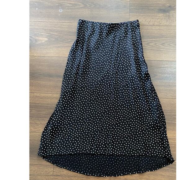 EUC Abercrombie & Fitch Polka Dot Midi Skirt Black White | Size M - Picture 10 of 10